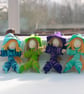 Little Blue Felt Elf Bag Charm or Keyring - Image 8