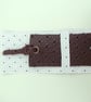  Leather Bookmark with Agate Centre Crystal Mix Chips Embossed Floral Pattern - Image 5