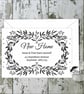 Personalised Moving Home Announcement Cards - Hand Sketched Leaf Illustration