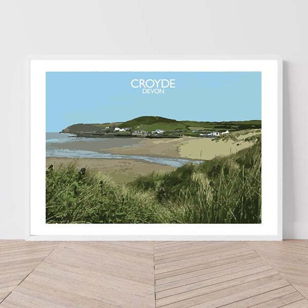 Croyde, Devon Art Print Travel Poster Railway Poster Salty Seas Original Print A