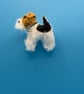Wire Haired Fox Terrier Dog Brooch Handmade  - Image 3