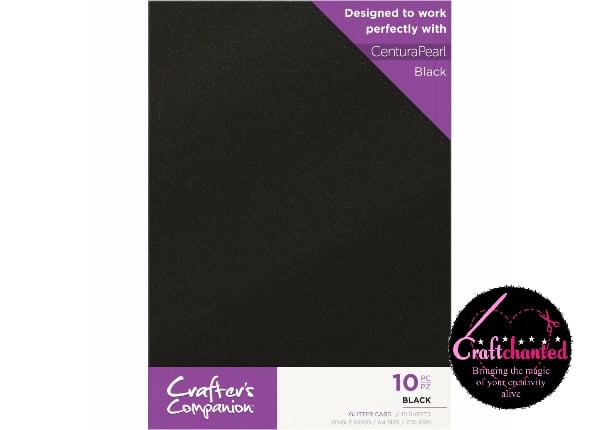 Crafter's Companion - Glitter Card - Black - A4 - 250gsm - 10 Pack