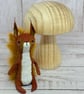 Spun Cotton Red Squirrel Miniature Art Doll - Image 8