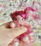 Daphne, miniature pink mohair bear, hand sewn collectible bear  1920s - Image 4