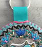 Hand Embroidered Sewing Bag Charm or Keyring - Image 3