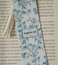 Handmade Bookmark Forget Me Not Flowers and Gift Tag - Image 1