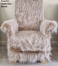 Brown Faux Fur Chair Adult Armchair Teddy Bear Sensory Accent Small Furry - Image 2