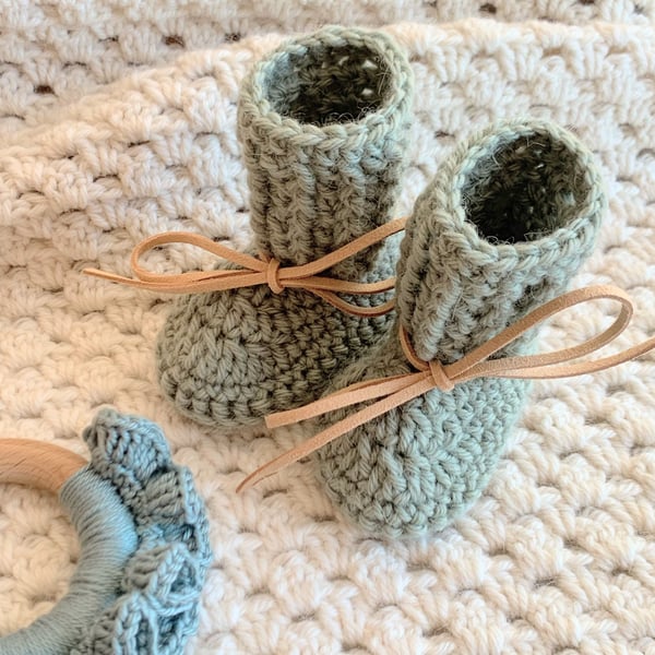 Classic Booties Wool Alpaca blend Sage