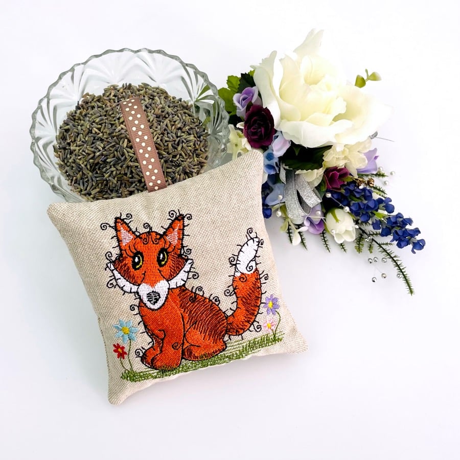 Raggy Fox Linen Lavender Bag 