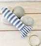 FISH KEY RING - blue stripes, lavender - Image 4