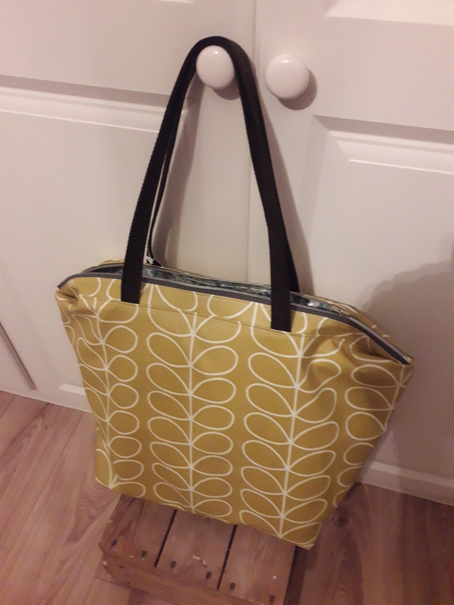 Orla kiely oilcloth PVC waterproof bag .
