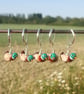 Tiny Glass Mallard Duck Stitch Marker
