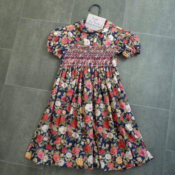Roses Smocked Dress size 3-4 years