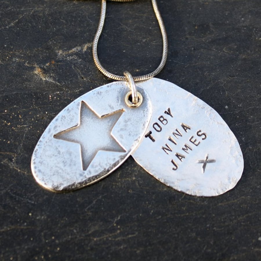 Personalised silver Dog Tags