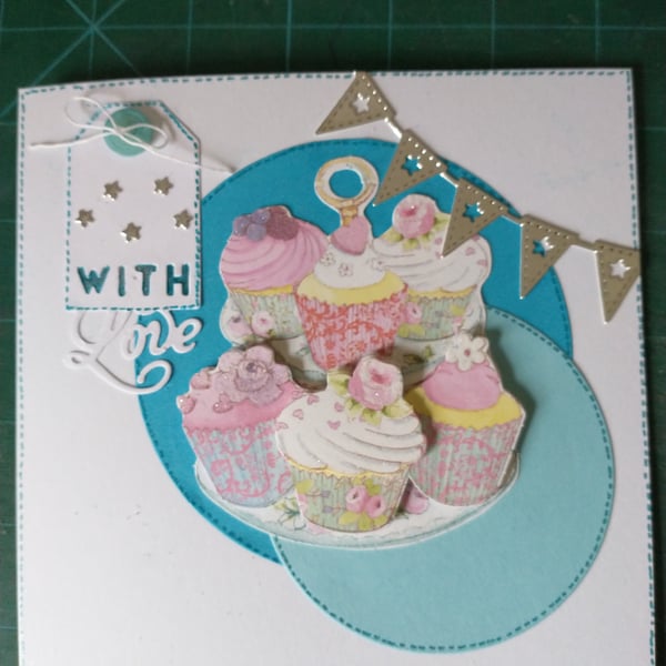 Cupcakes galore with love card