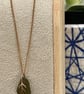Green seaglass and coral pendant 14 carat gold filled - Image 2