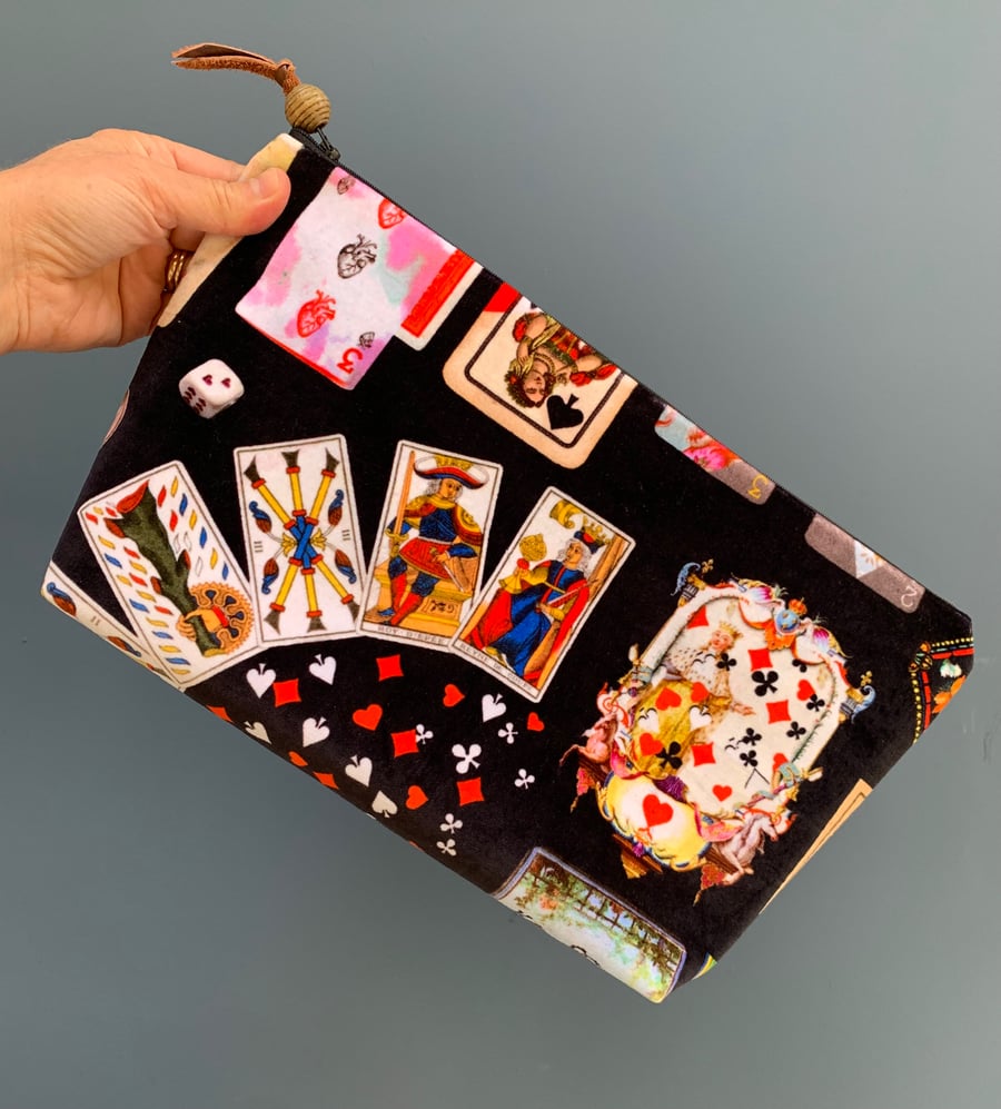 Maison de jeu velvet clutch bag