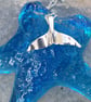 Silver whale tail mermaid's tail pendant