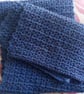 Blue crocheted scarf - Soft crochet scarf -Scarf for all