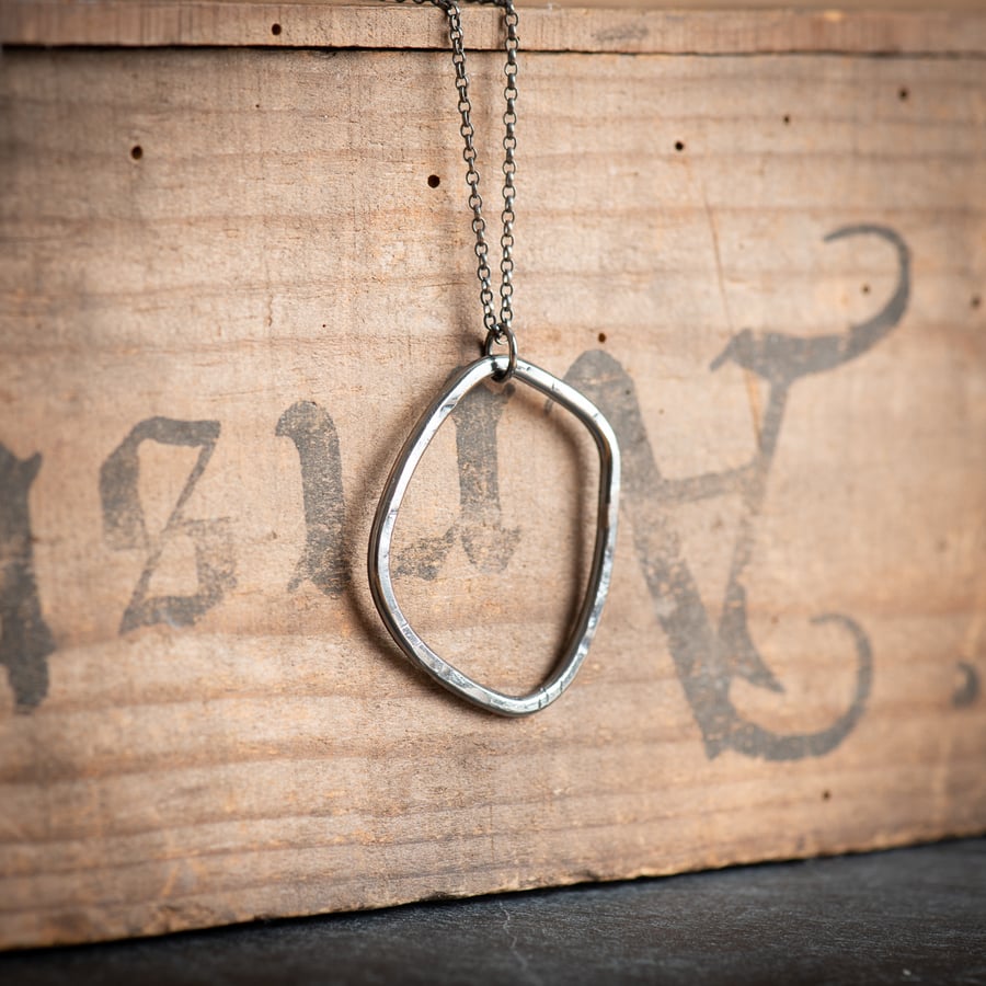 Urban Ocean Long Sterling Silver Necklace