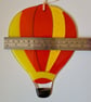 Orange and yellow fused glass hot air balloon hanging decoration - Image 5