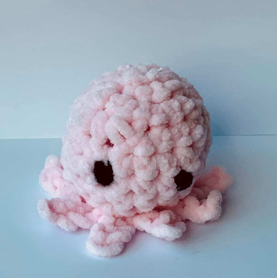 Soft Pink Crochet Octopus 