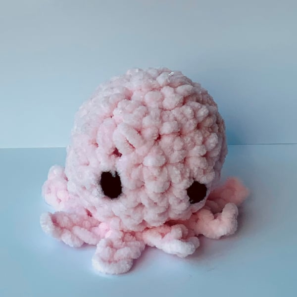 Soft Pink Crochet Octopus 