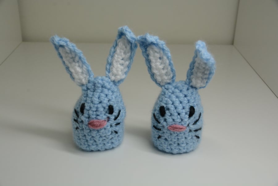 2 Easter Egg Bunny Covers - Set of 2 (blue)