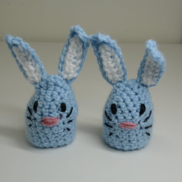 2 Easter Egg Bunny Covers - Set of 2 (blue)