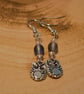 Silver owl charm earrings  - Image 4