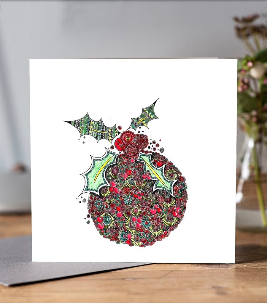 Christmas Pudding Greeting card