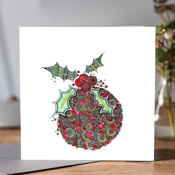 Christmas Pudding Greeting card