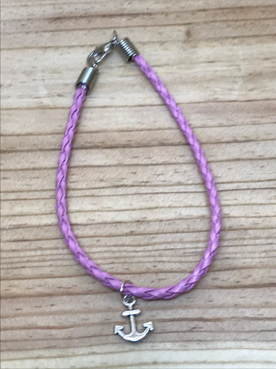  Pink Anchor Bracelet (444)