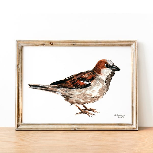 Sparrow A5 Inkjet Print