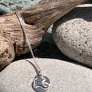 Manta ray silver necklace