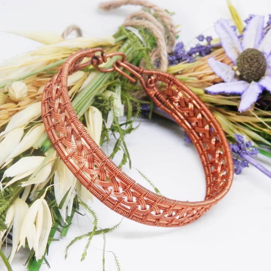 Celtic Style Braided Wire Copper Bracelet