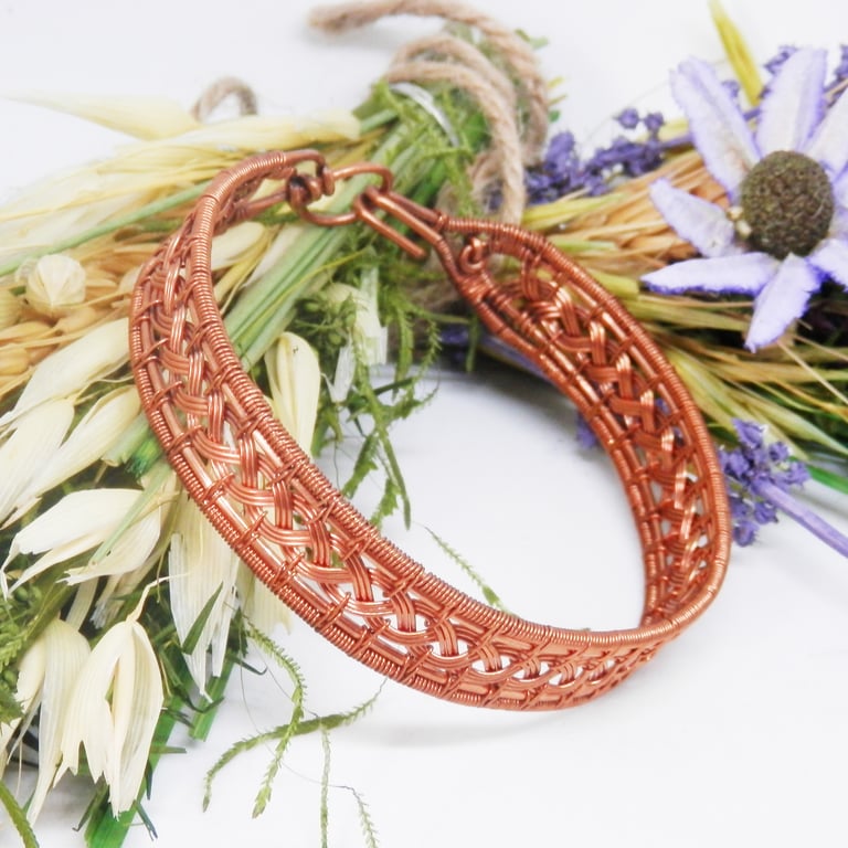 Celtic Style Braided Wire Copper Bracelet