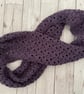 Purple Infinity Scarf - Handmade - Crochet - Practical Gifts for Her - Image 3