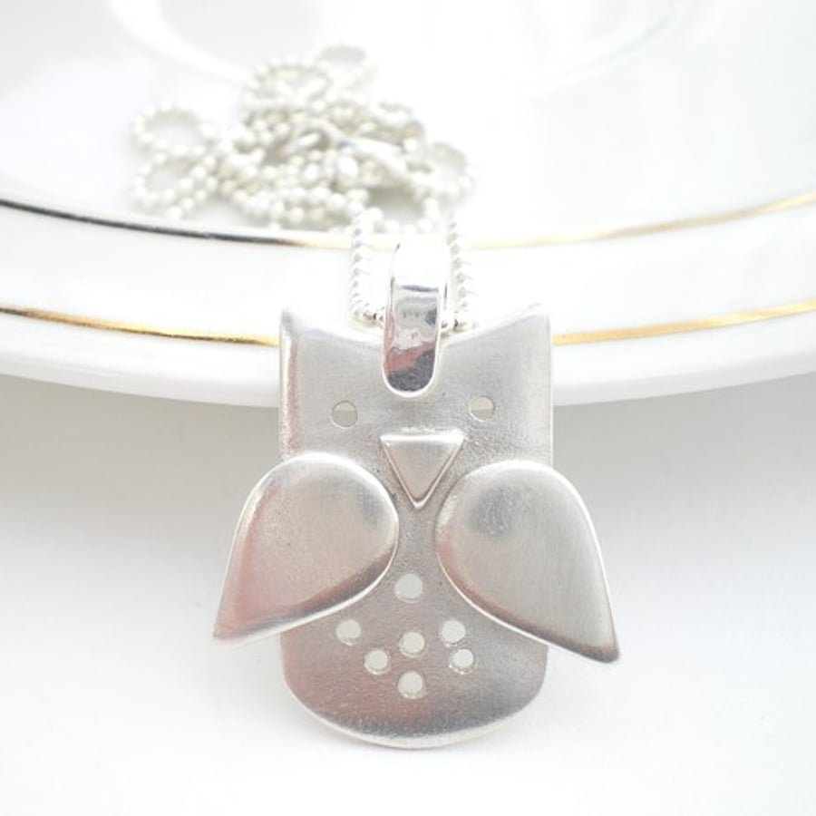 Silver Owl Pendant
