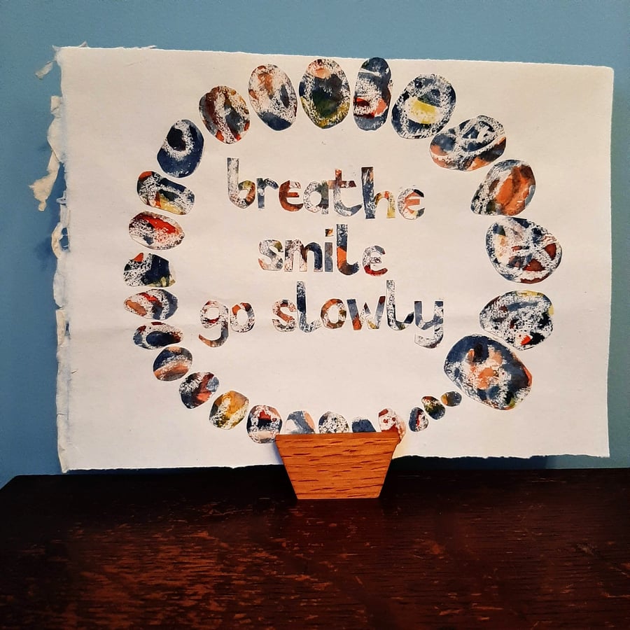 "Breathe" Paper Collage