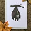 Bat blank greeting card