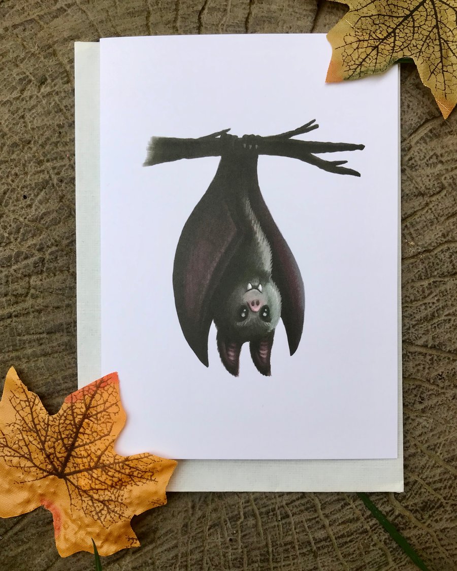 Bat Blank Greeting Card