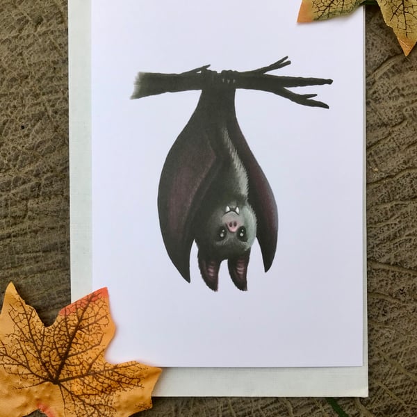 Bat Blank Greeting Card