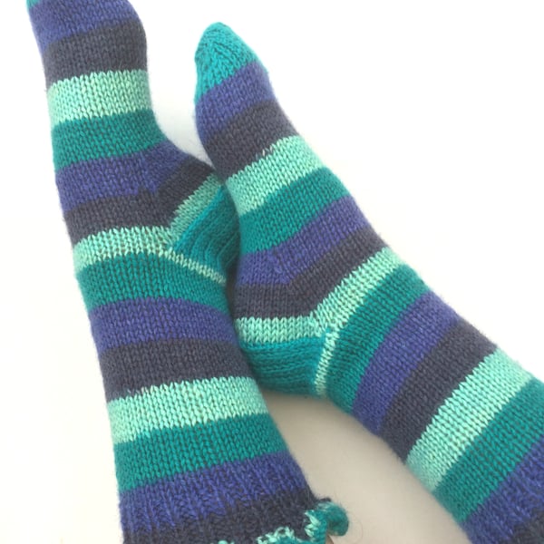 Striped Socks Knitting Pattern