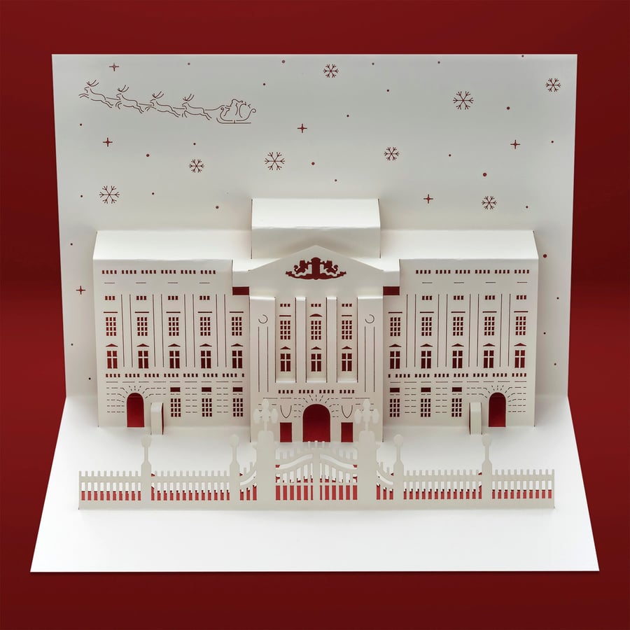 Buckingham Palace 3D pop-up Christmas card