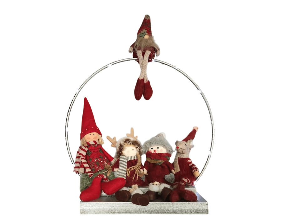 Christmas Gnome and Friends Table Centerpiece 