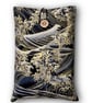 Japanese Wave Book Sleeve – Cotton Book Protector with Coconut Button