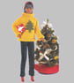 VINTAGE KNITTING PATTERN PDF Cosy Christmas Sweater for Doll - Image 3