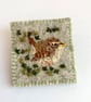 Wren brooch embroidered and needle felted wool felt - Image 3