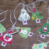 Miniature Christmas Tree garland decoration